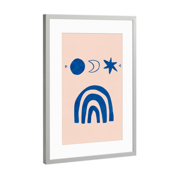 Poster mit Rahmen Silber "Buffiere-Astral Regenbogen" artboxONE - Abstrakt,Galaxy