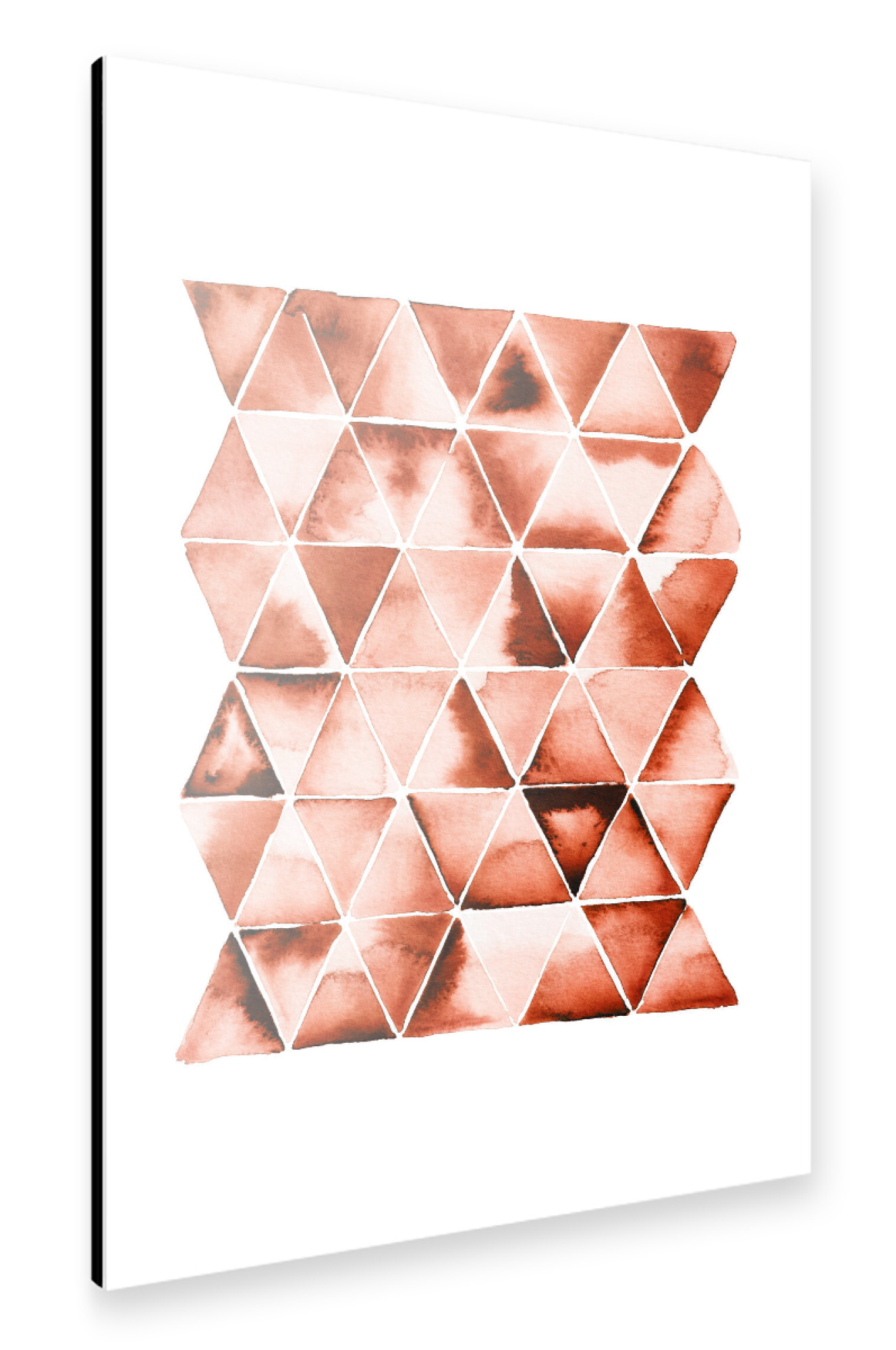 Alu-Dibond "Buffiere - Orange Dreiecke" 75x50 cm artboxONE