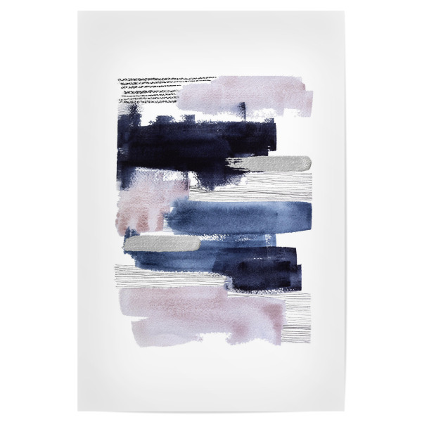 Poster "Buffiere - Zusammenhalt" artboxONE - Abstrakt - Abstrakt,Aquarell,Wasserfarben,Striche,Linien,Pinsel,Abstract,Watercolor,Bunt,Colorful