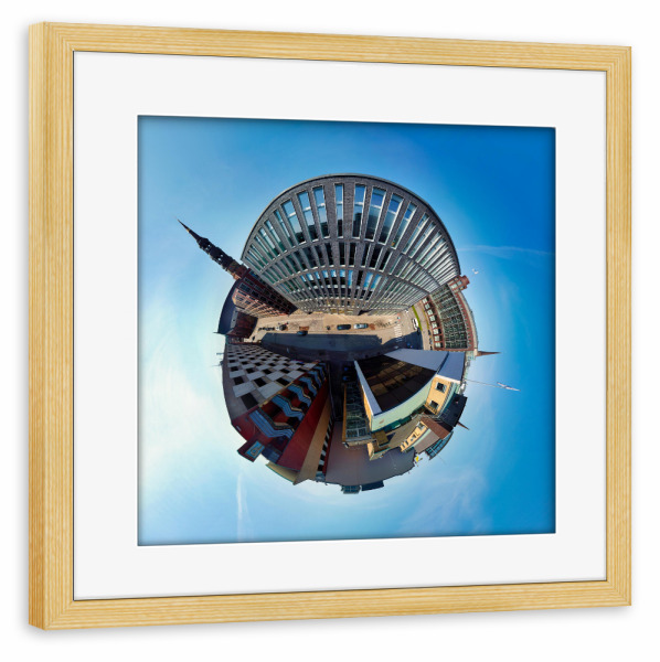 Poster mit Rahmen kiefer "HH-Planet Neue-Gröningerstraße" artboxONE - Städte,Städte / Hamburg,Reise,Architektur,Reise / Länder