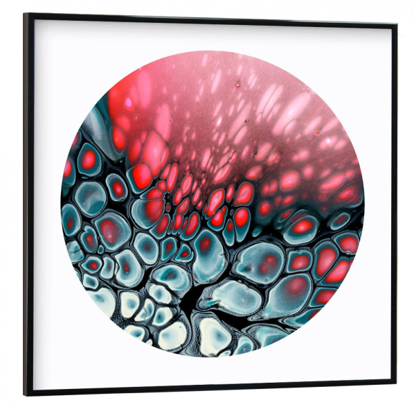 Poster mit schwarzem Rahmen 30x30 cm "Cells time" artboxONE - Abstrakt