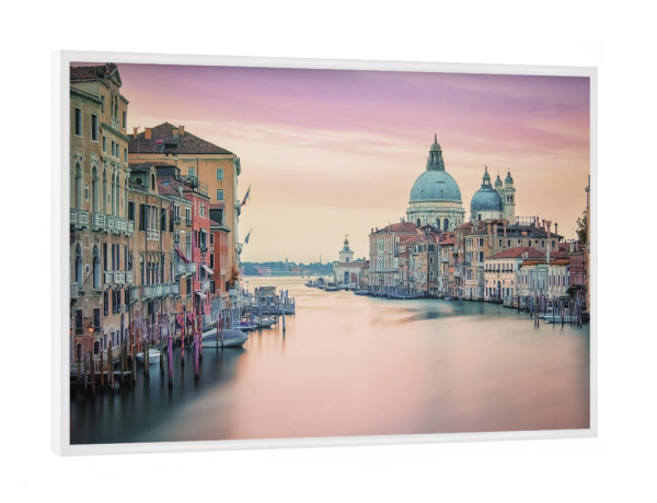 Poster mit weißem Rahmen "Pink Venice" artboxONE - Städte,Reise,Architektur,Städte / Venedig,Reise / Länder
