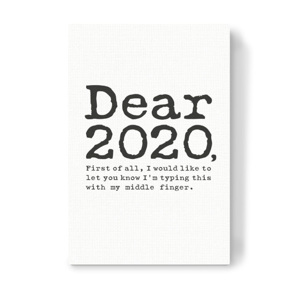 Leinwandbild "Getippt mit Mittelfinger" artboxONE - Typografie,Schwarzweiß,Lehrersprüche,Für Papa,Lustig