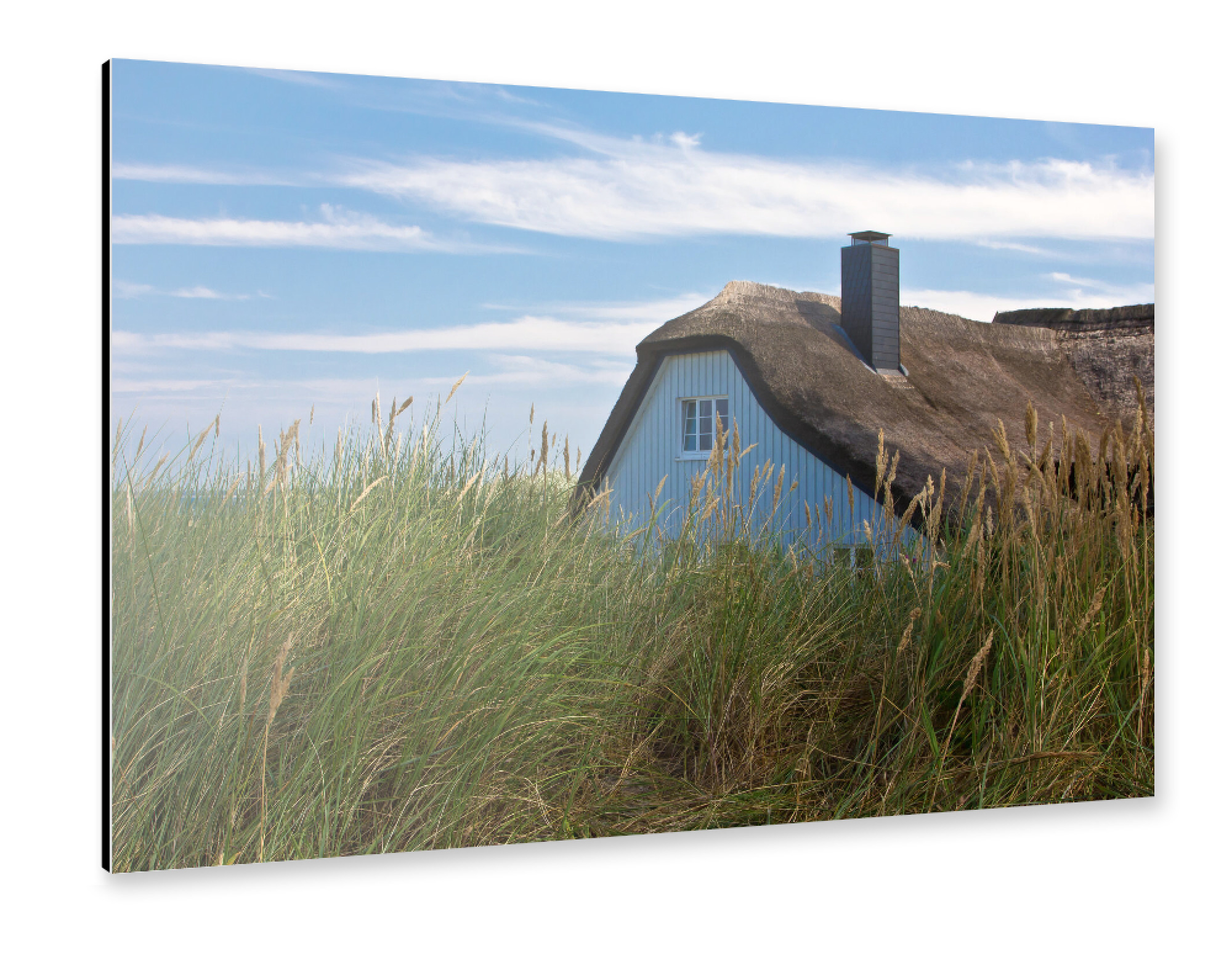 Alu-Dibond "Haus in den Dünen in Ahrenshoop" 75x50 cm artboxONE