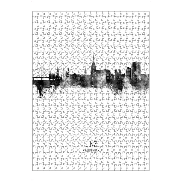 artboxONE Puzzle "Linz Austria Skyline BW" artboxONE - Städte