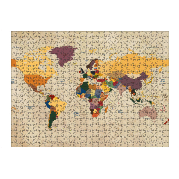 Puzzle Ravensburger "World Map Country 2 (matart)" artboxONE - Kartografie