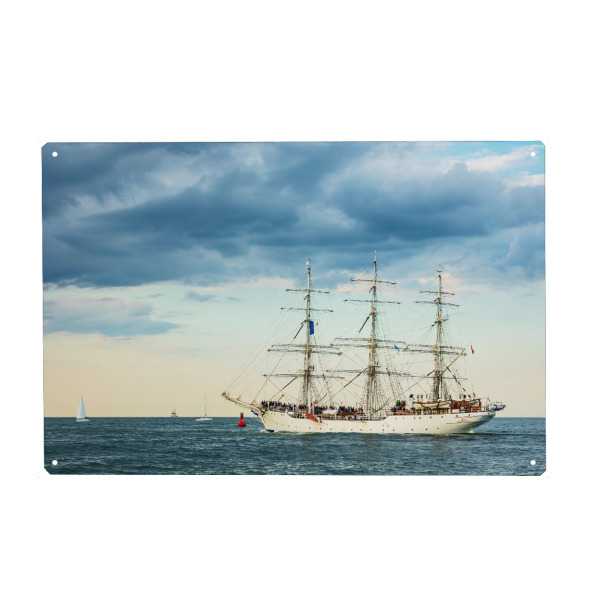 Metall Poster "Segelschiff auf der Ostsee" artboxONE - Natur,Reise,Reise / Strand und Meer