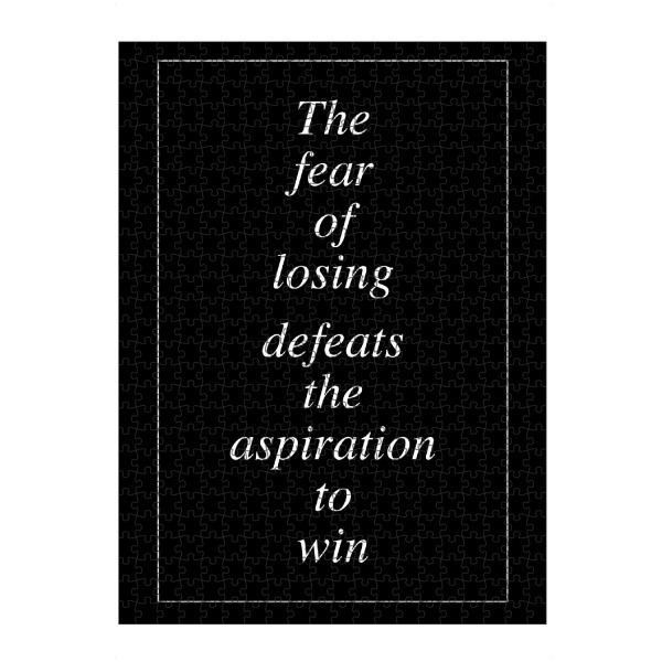 Puzzle Ravensburger "The fear of losing" artboxONE - Typografie - Typography,Typografie,Minimal,Minimalist,Typo - Bild typography