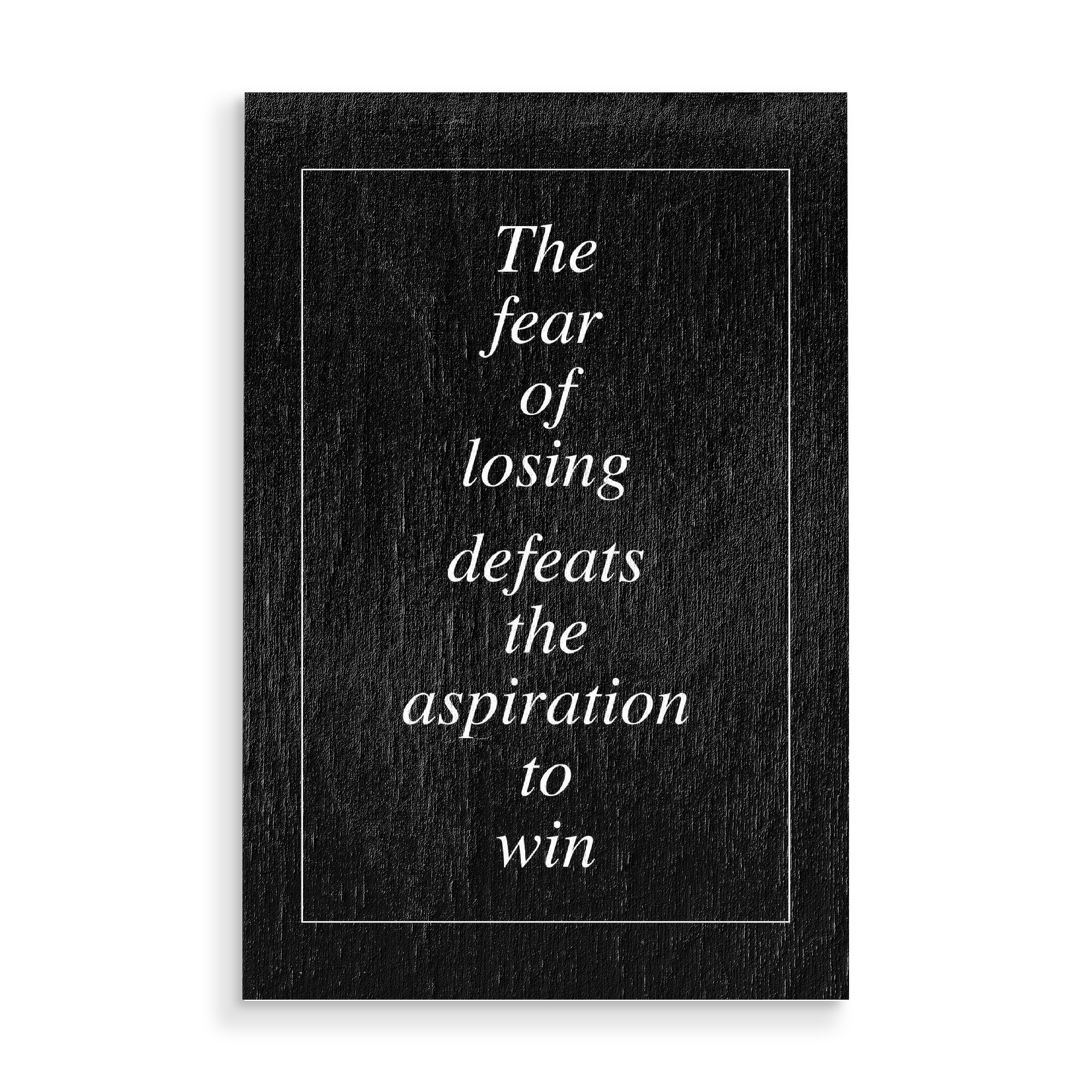Holzbild "The fear of losing" artboxONE - Typografie - Typography,Typografie,Minimal,Minimalist,Typo