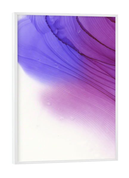 Poster mit weißem Rahmen "Abstract the Wind - Lila" artboxONE - Abstrakt