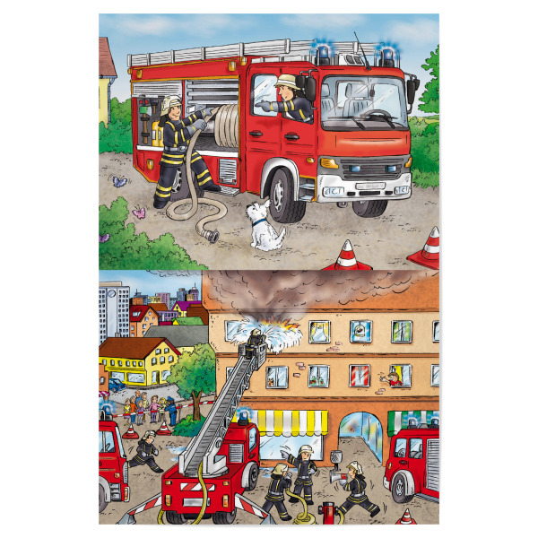 Poster "Feuerwehr Illustration" artboxONE - Für Kinder,Comic,Menschen