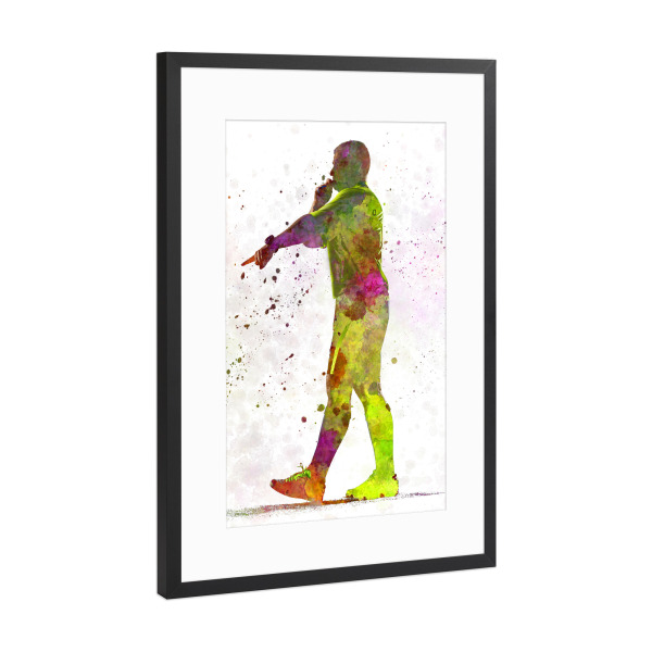 Poster mit Rahmen Schwarz (Metallic) "Football referee" artboxONE - Sport / Fußball