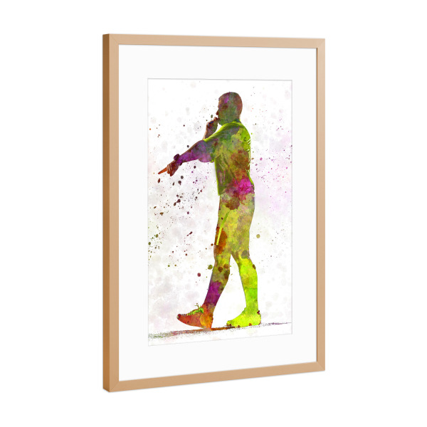 Poster mit Rahmen Kupfer "Football referee" artboxONE - Sport / Fußball