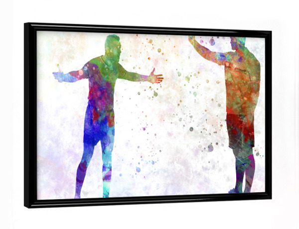 Poster mit schwarzem Rahmen "The footballer is expelled" artboxONE - Sport / Fußball