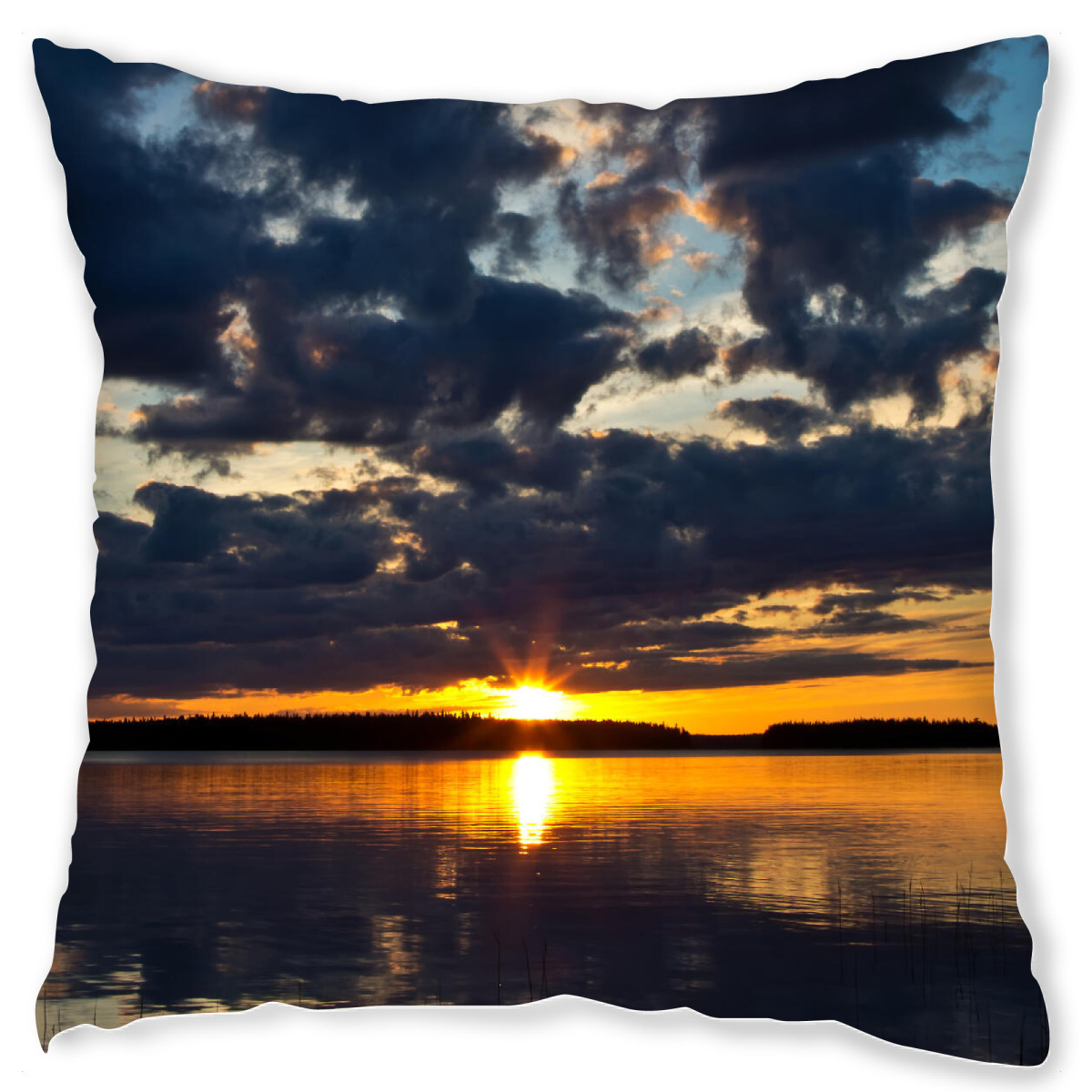 Design-Kissen "Sonne und Wolken ߼ber dem See" artboxONE - Natur,Reise,Reise / Lߤnder