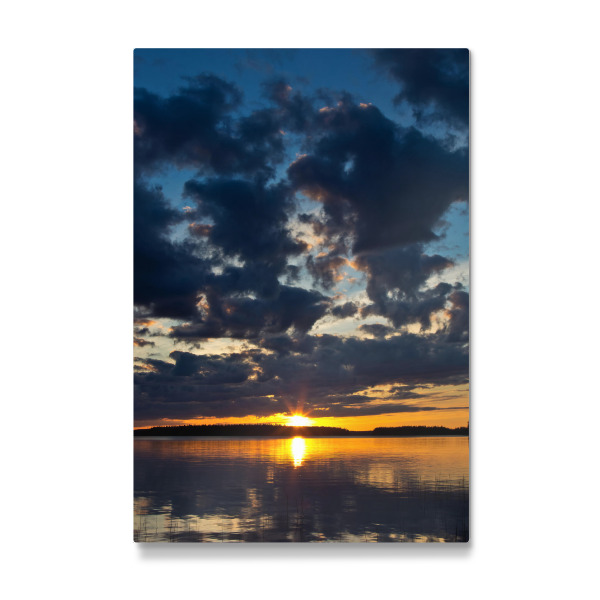 Galerie-Print "Sonne und Wolken über dem See" 30x20 cm artboxONE