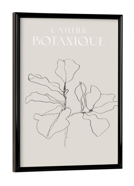 Poster mit schwarzem Rahmen "Neutral Botanical Theme Collection" artboxONE - Typografie,Natur,Floral