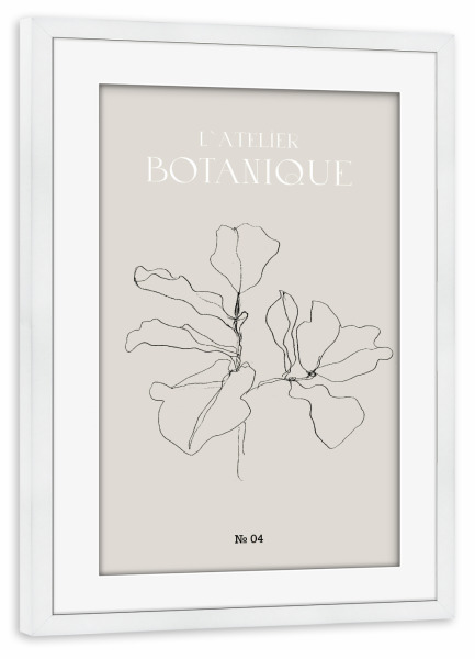 Poster mit Rahmen weiß "Neutral Botanical Theme Collection" artboxONE - Typografie,Natur,Floral
