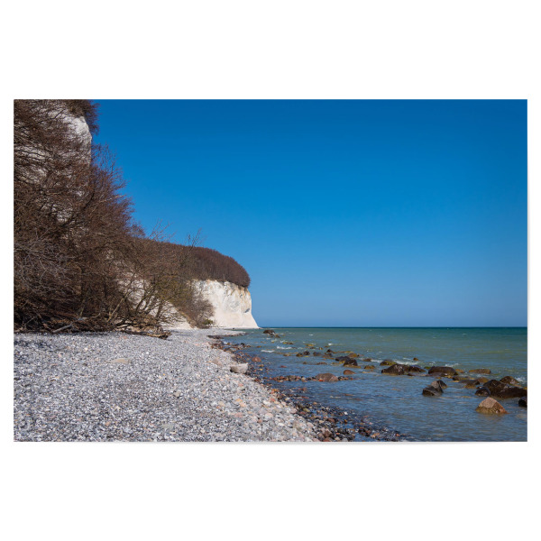 Poster 30x20 cm "Kreidefelsen, Bäume und Steine" artboxONE - Natur,Reise,Reise / Strand und Meer