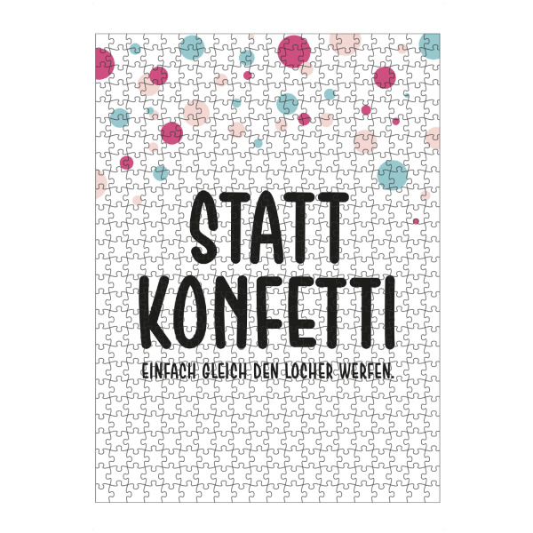 artboxONE Puzzle "Konfetti & Locher werfen" artboxONE - Typografie,Für Kinder,Lehrersprüche,Für Mama,Lustig