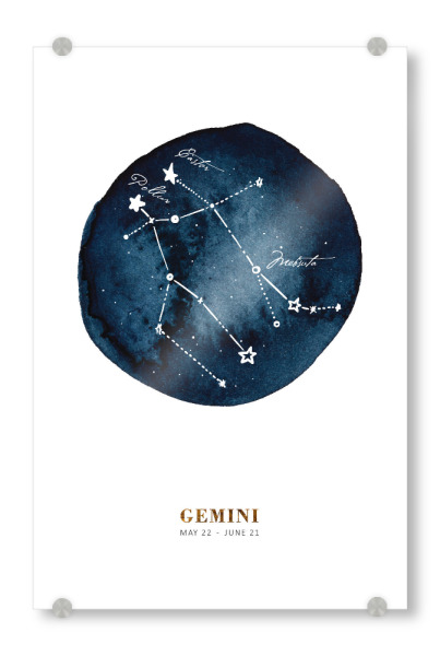 Acrylglasbild "Buffiere - Sternzeichen Zwilling" artboxONE - Galaxy