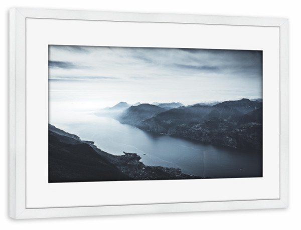 Poster mit Rahmen weiß "Malcesine" artboxONE - Natur,Reise,Abstrakt,Reise / Strand und Meer,Reise / Länder