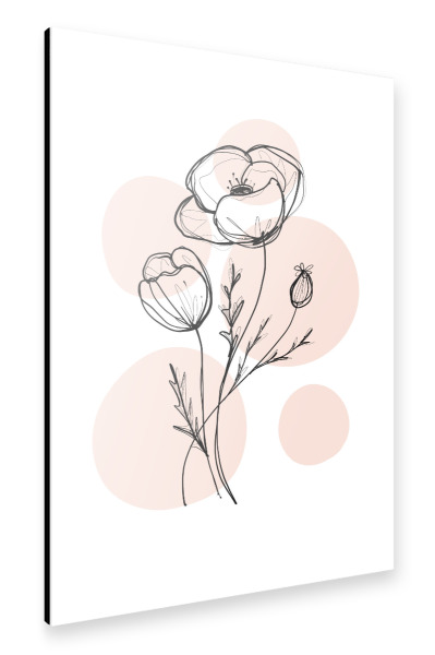 Alu-Dibond "Buffiere-Botanicals Mohnblume" 30x20 cm artboxONE