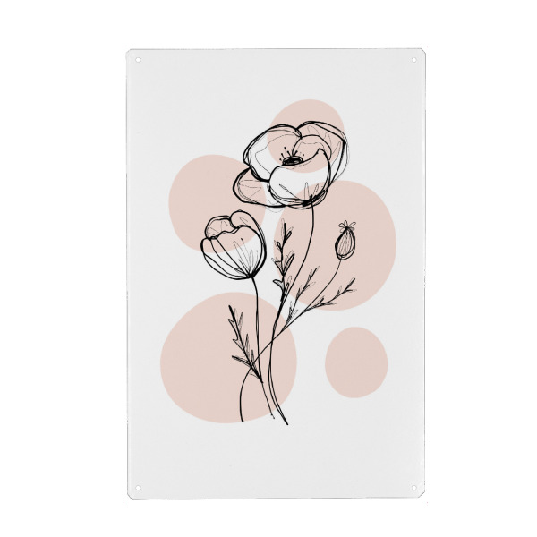 Holzbild "Buffiere-Botanicals Mohnblume" artboxONE - Natur,Floral