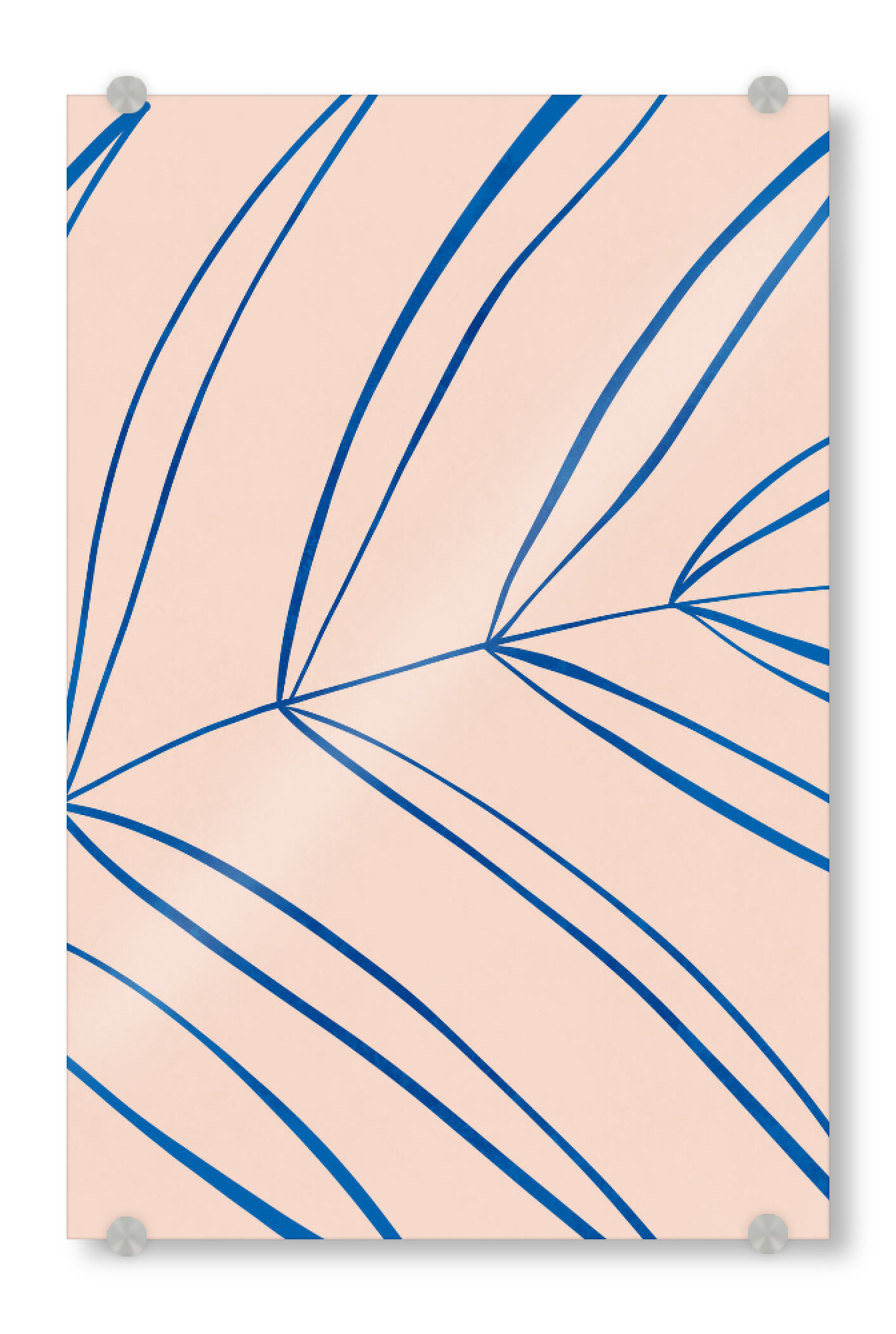 Acrylglasbild "Buffiere - Blaues Palmenblatt" artboxONE - Natur,Floral - Blatt,Palme,Baum,Floral,Natur,Nature,Leaf,Tree,Abstract,Abstrakt