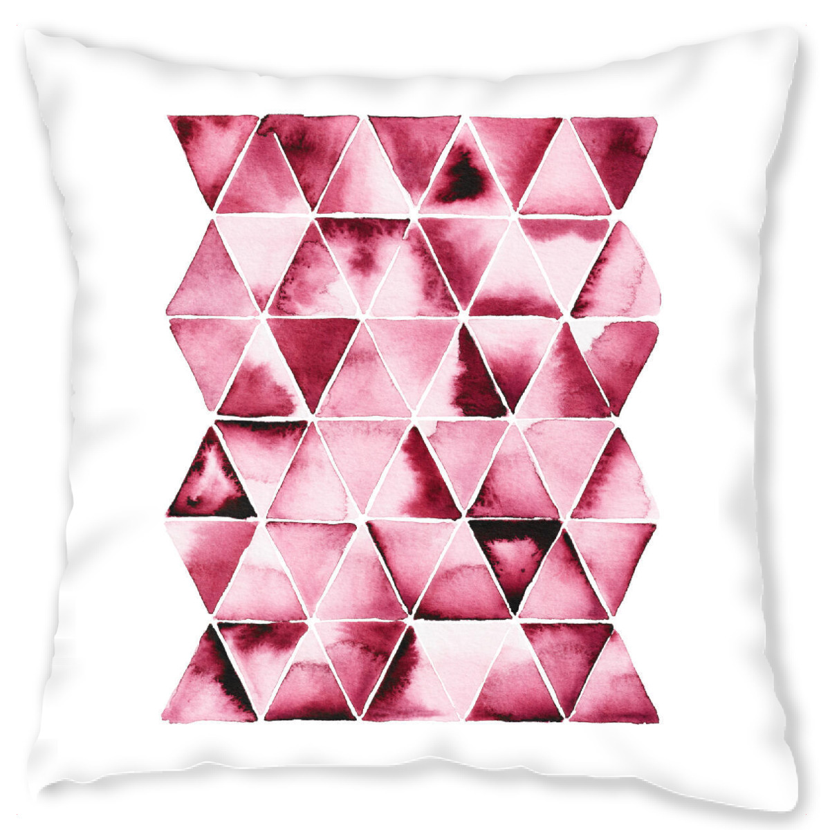 Design-Kissen "Rote Aquarell Dreiecke" artboxONE - Abstrakt