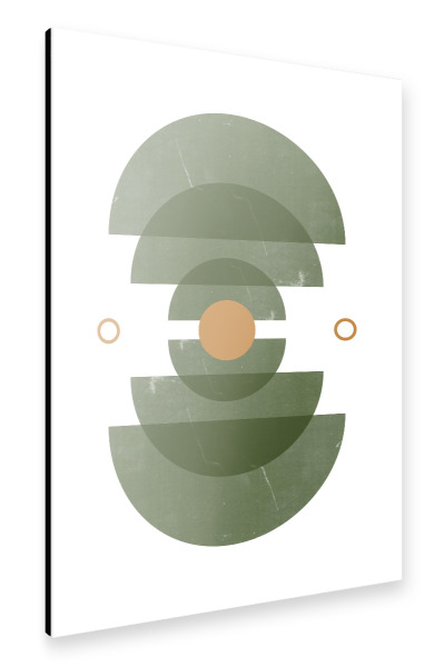 Alu-Dibond "Aesthetic Gallery - Formen Grün" 30x20 cm artboxONE