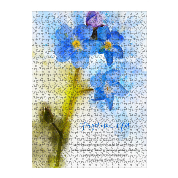 Puzzle Ravensburger "Blue Forget me Not" artboxONE - Natur,Floral