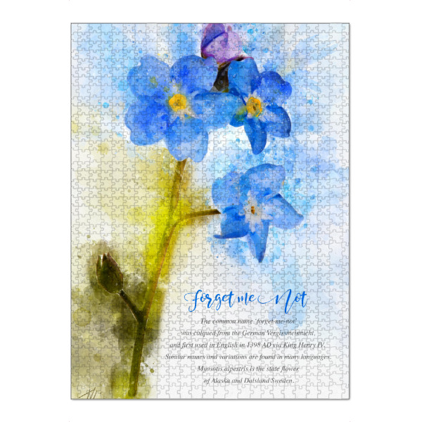 Puzzle Ravensburger "Blue Forget me Not" artboxONE - Natur,Floral