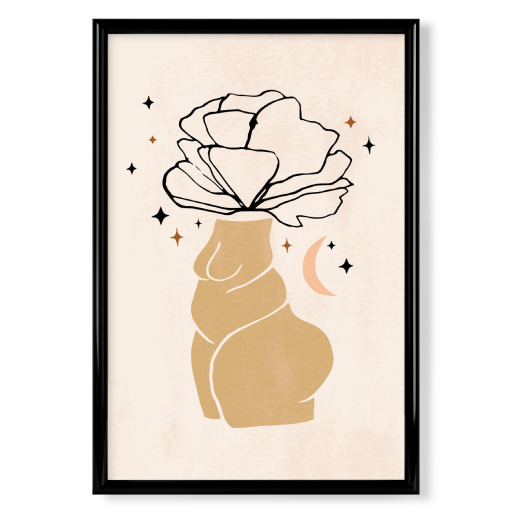 Curvy Flower Head Body Positive