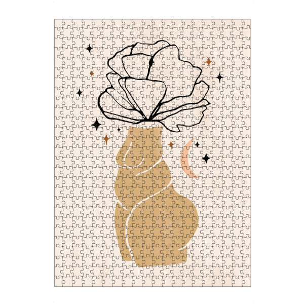 Puzzle Ravensburger "Curvy Flower Head Body Positive" artboxONE - Floral,Abstrakt,Menschen