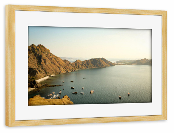 Poster mit Rahmen kiefer "Early Morning Sail" artboxONE - Natur,Reise,Reise / Strand und Meer,Reise / Asien