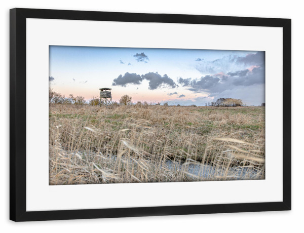 Poster mit Rahmen schwarz "Auf dem Land" artboxONE - Natur
