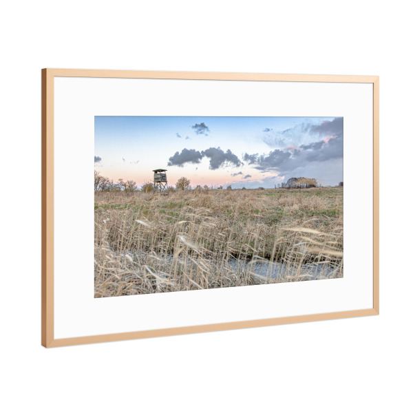 Poster mit Rahmen Kupfer "Auf dem Land" artboxONE - Natur