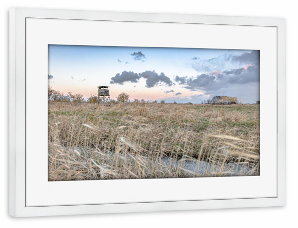 Poster mit Rahmen weiß "Auf dem Land" artboxONE - Natur