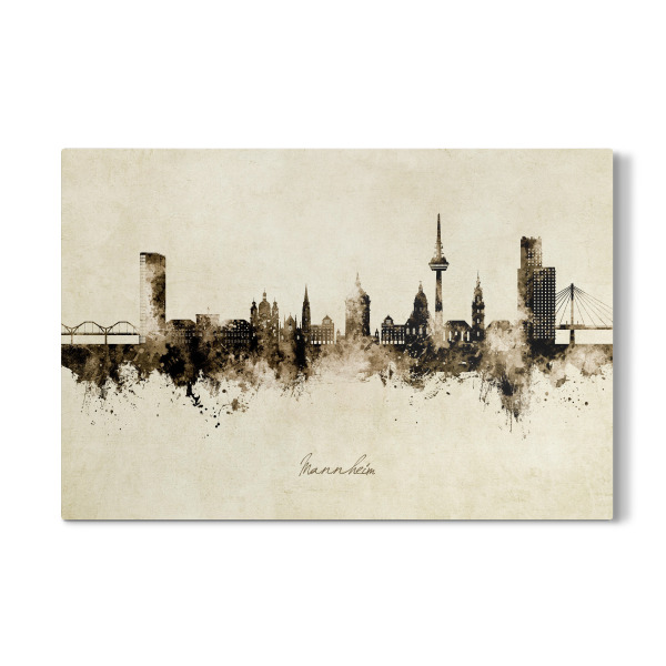 Galerie-Print "Mannheim Germany Skyline Sepia" 30x20 cm artboxONE