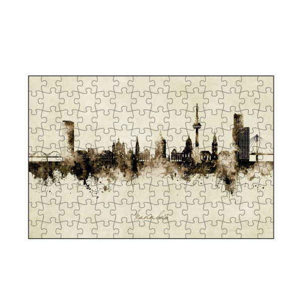 artboxONE Puzzle "Mannheim Germany Skyline Sepia" artboxONE - Städte