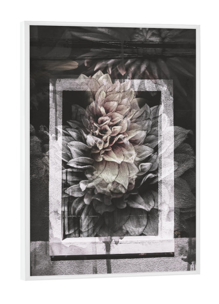 Poster mit weißem Rahmen "Floral Window by Tas" artboxONE - Natur,Floral,Abstrakt