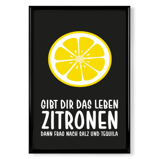 Zitronen mit Tequila I Schwarz