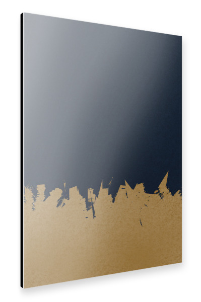 Alu-Dibond "Blue and Gold" 30x20 cm artboxONE