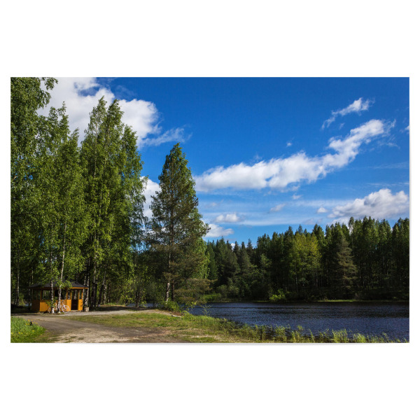 Poster 30x20 cm "Holzhütte am See" artboxONE - Natur,Reise,Reise / Länder