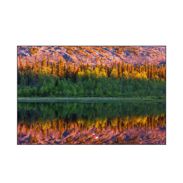 artboxONE Puzzle "See mit Spiegelung in Finnland" artboxONE - Natur,Reise,Reise / Länder
