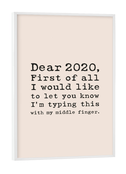 Poster mit weißem Rahmen "First of all I Rosé" artboxONE - Typografie,Abstrakt,Lehrersprüche,Lustig