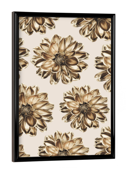 Poster mit schwarzem Rahmen "Gold Blossom" artboxONE - Natur,Floral