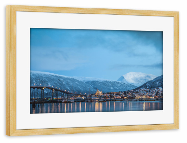 Poster mit Rahmen kiefer "Tromsö Polarnacht" artboxONE - Städte,Reise