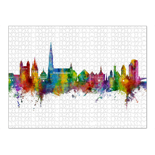 Puzzle Ravensburger "Ulm Germany Skyline" artboxONE - Städte